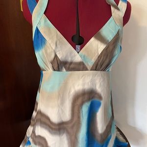 NWT KENSIE  UNIQUE HALTER TOP , LIGHT AND FLOATY